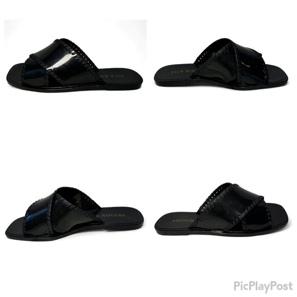 JACK ROGERS Sloane X Band Jelly Sandals, Black, Sz 7, NEW IN BOX - Picture 11 of 11